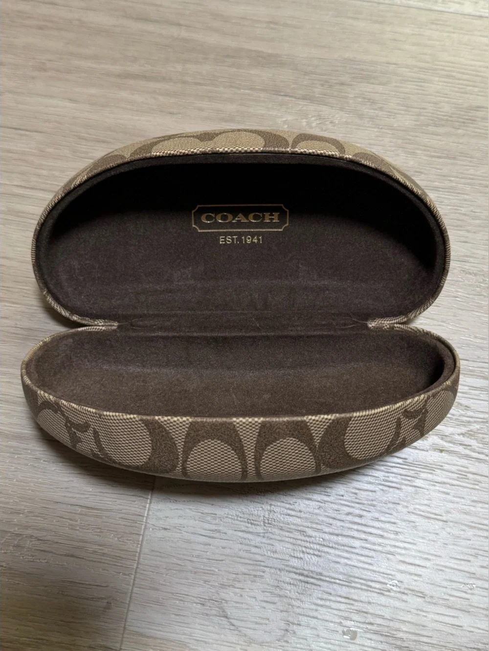 Coach Brown Signature Eyewear Case